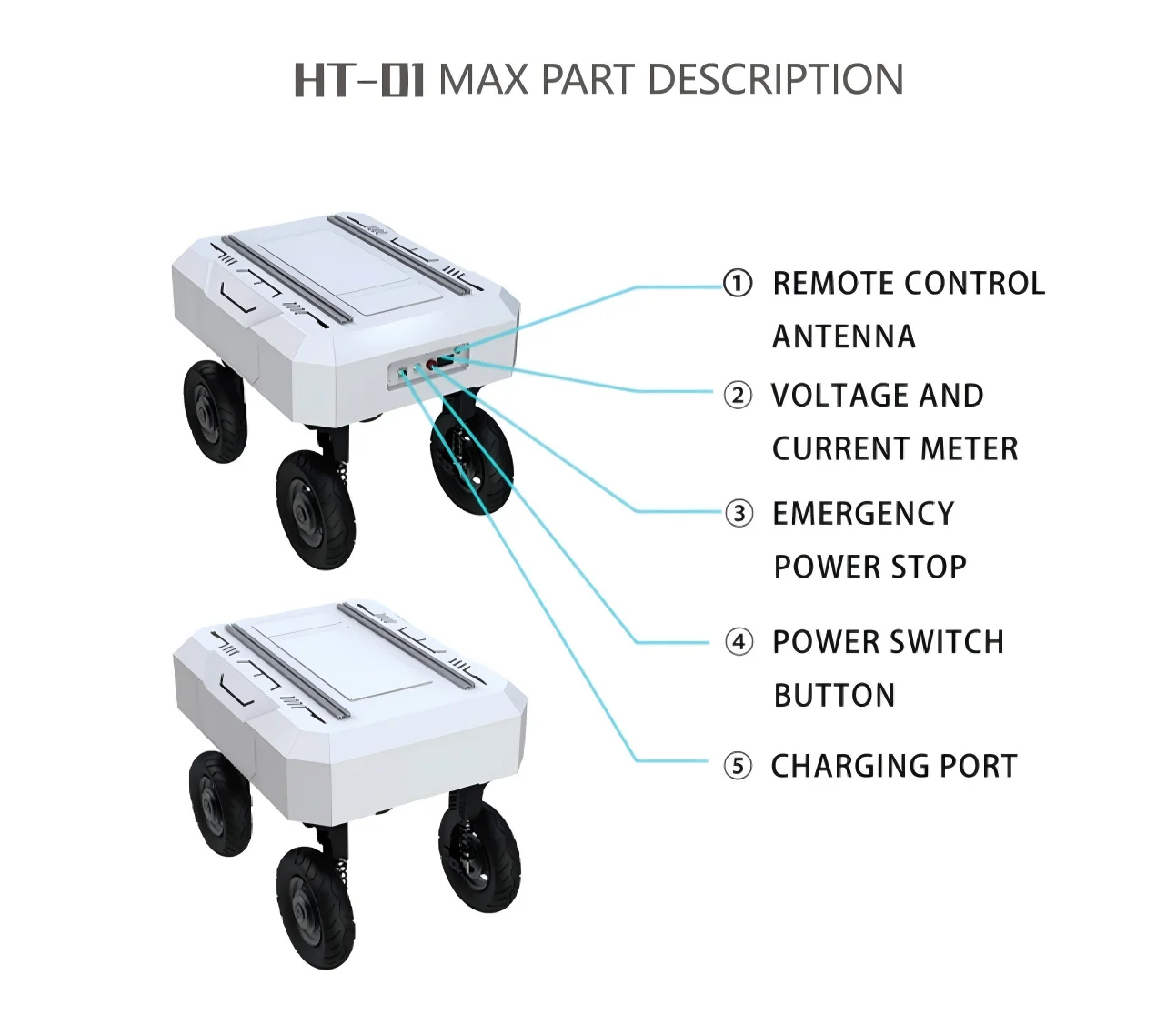 منصة روبوت جاهزة للحافلة CAN & ROS، هيكل توجيه رباعي العجلات وهيكل توجيه رباعي العجلات لرسم الخرائط الخارجية وأتمتة المصنع #3