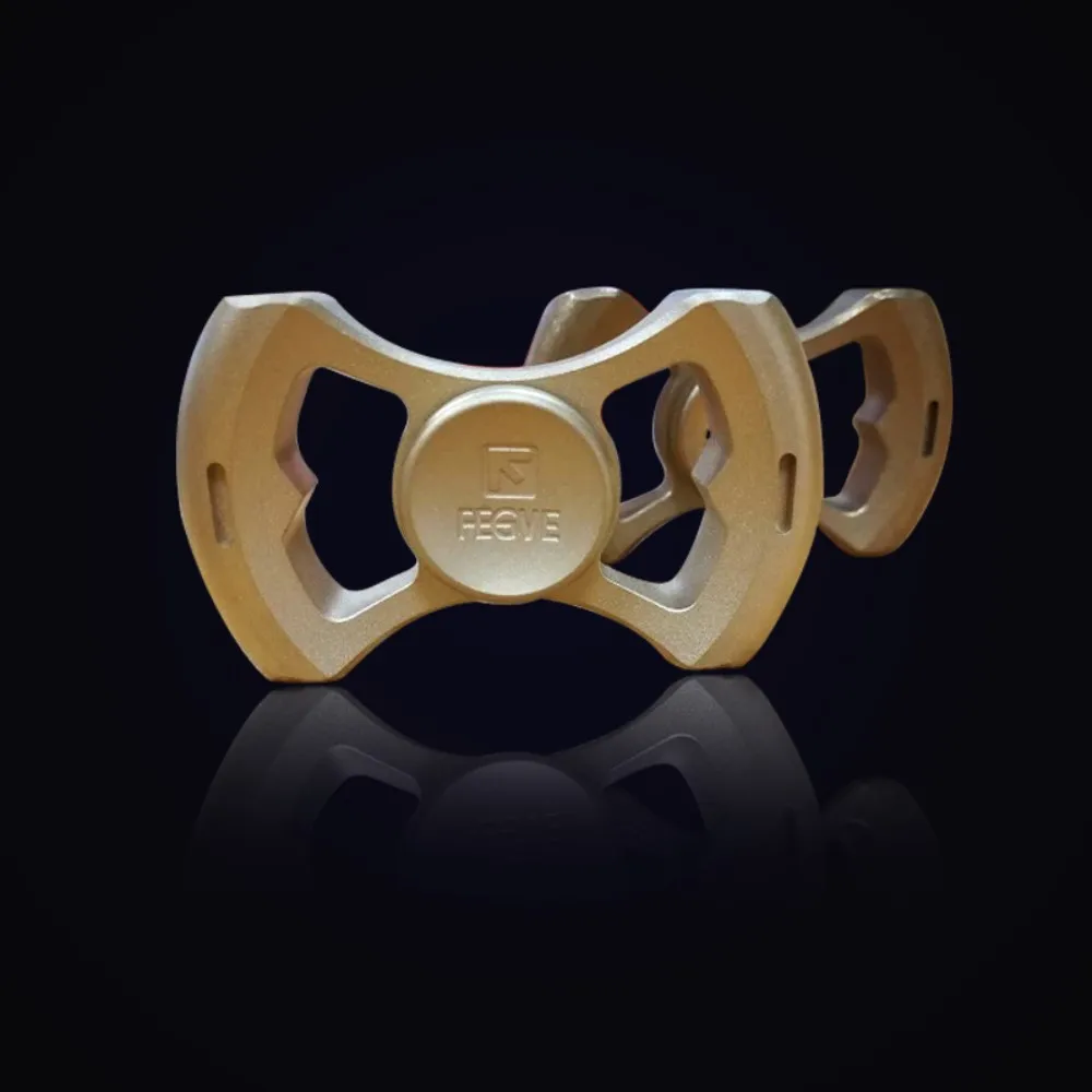 FEGVE EDC Brass Fidget Spinner Anxiety Toys Two-Bladed Fidget Spinner Anxiety Relief Gadgets Fidget Toys Adults