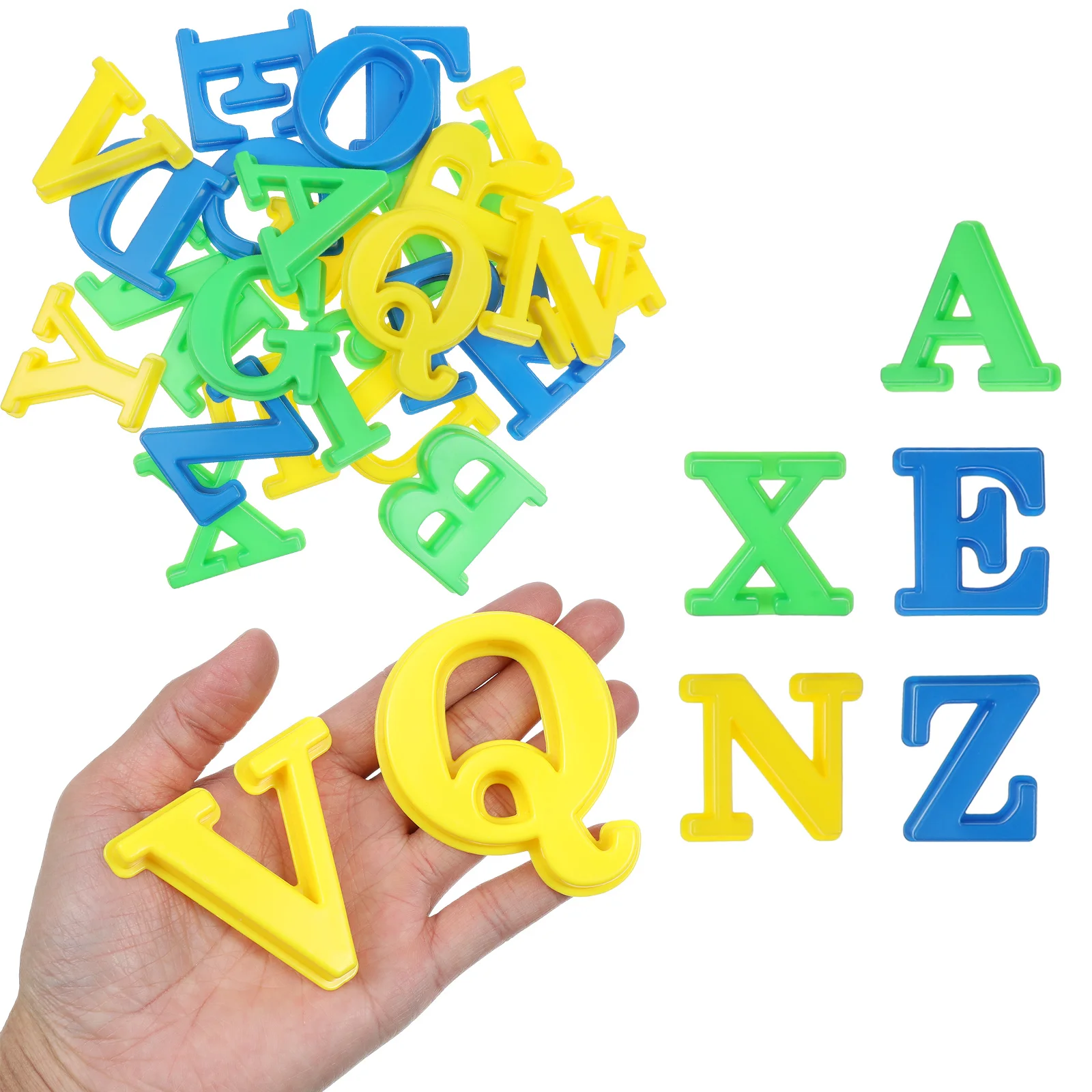 26 Uds. Moldes de alfabeto de arena, moldes de letras de plástico coloridos para niños, juego de playa, construcción de castillo de arena al aire libre, aprendizaje para niños pequeños