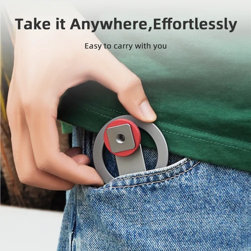 Imagen 2 del producto Flymile Magsafe soporte magnético de Metal fijo para teléfono, adaptador de trípode plegable para zapata fría, soporte para Teleprompter para iPhone 16 15 14 13 12