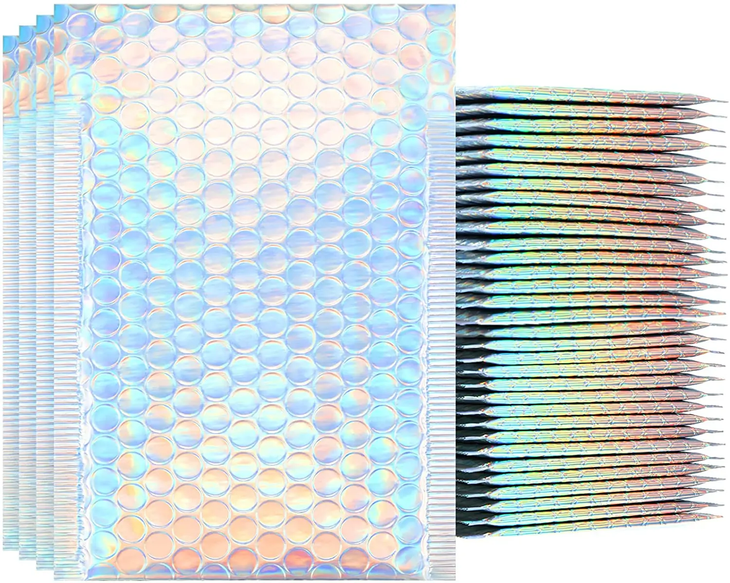 

30pcs Bubble Mailers Laser Poly Bubble Mailer Self Seal Padded Envelopes Gift Bags Laser Packaging Envelope Bags For Book