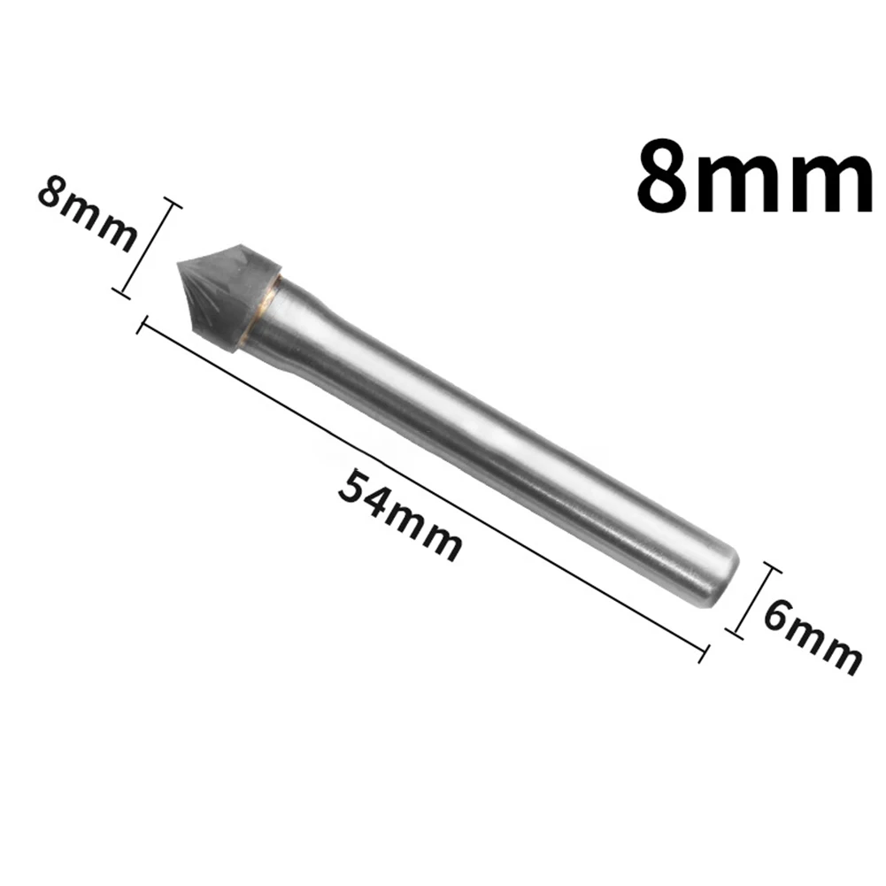 Rotary File 90 Degree Chamfer Grinding Head Conical Alloy Hard Metal Grinding Head K-Type File Boring Rotary File Carving Tool