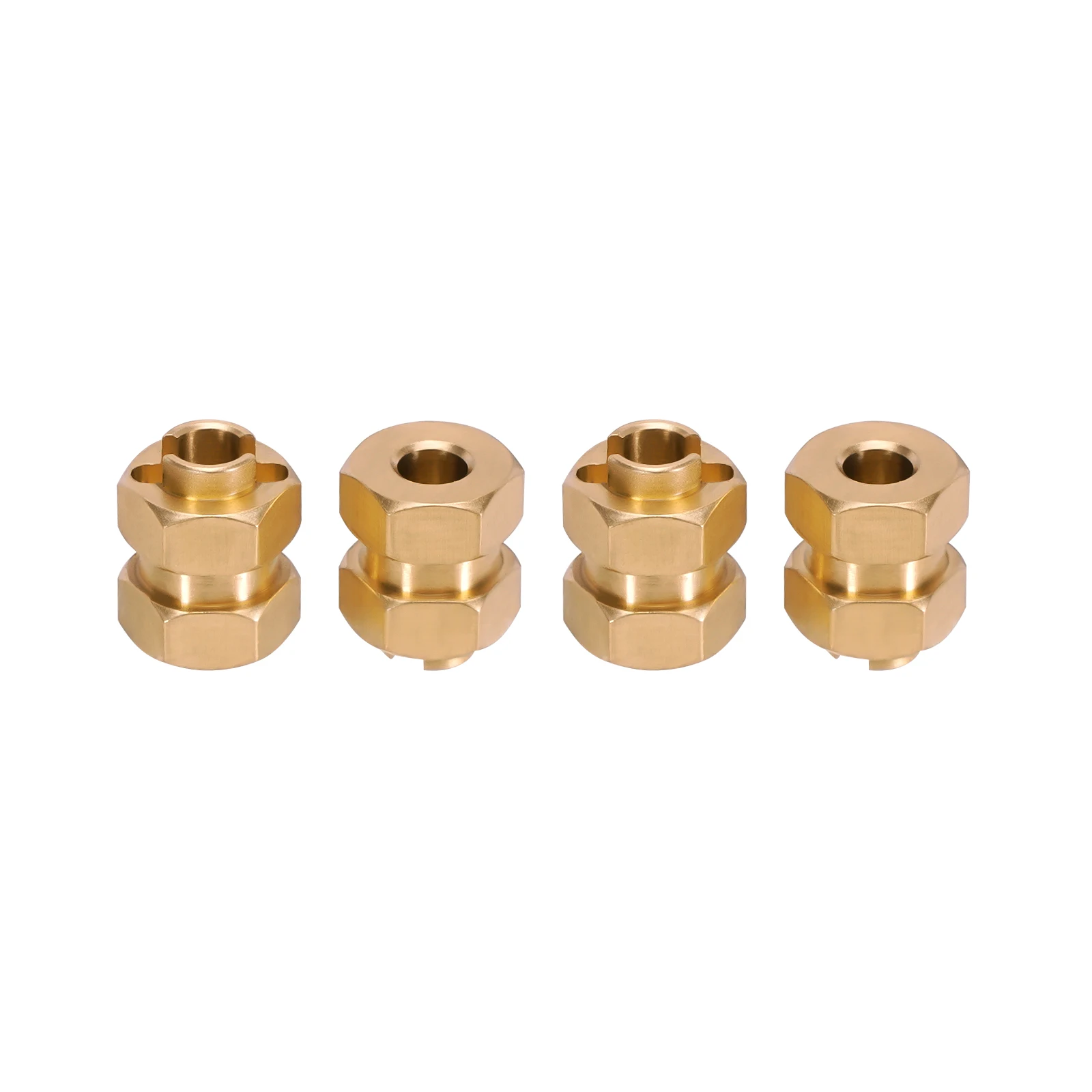 

4PCS Brass Extended Wheel Hex with Nuts For 1/24 RC Crawler Car Axial SCX24 AX24 Upgrade Parts