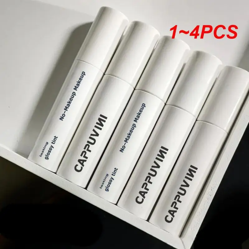 ลิปกลอสพุดดิ้งเจลลี่ลิปกลอส6สีลิปสติกน้ำลิปเครื่องสำอางกระจกน้ำสีทาปากเครื่องสำอาง1 ~ 4ชิ้น