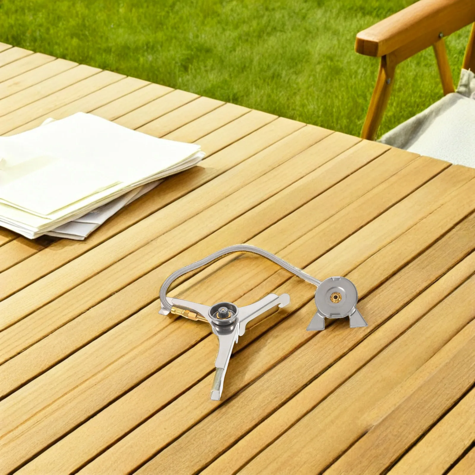 

Universal Converter For Camping Stoves Tanks Quick Connect Kit Outdoor Fuel Split Design Portable Stove Head Converter Fuel