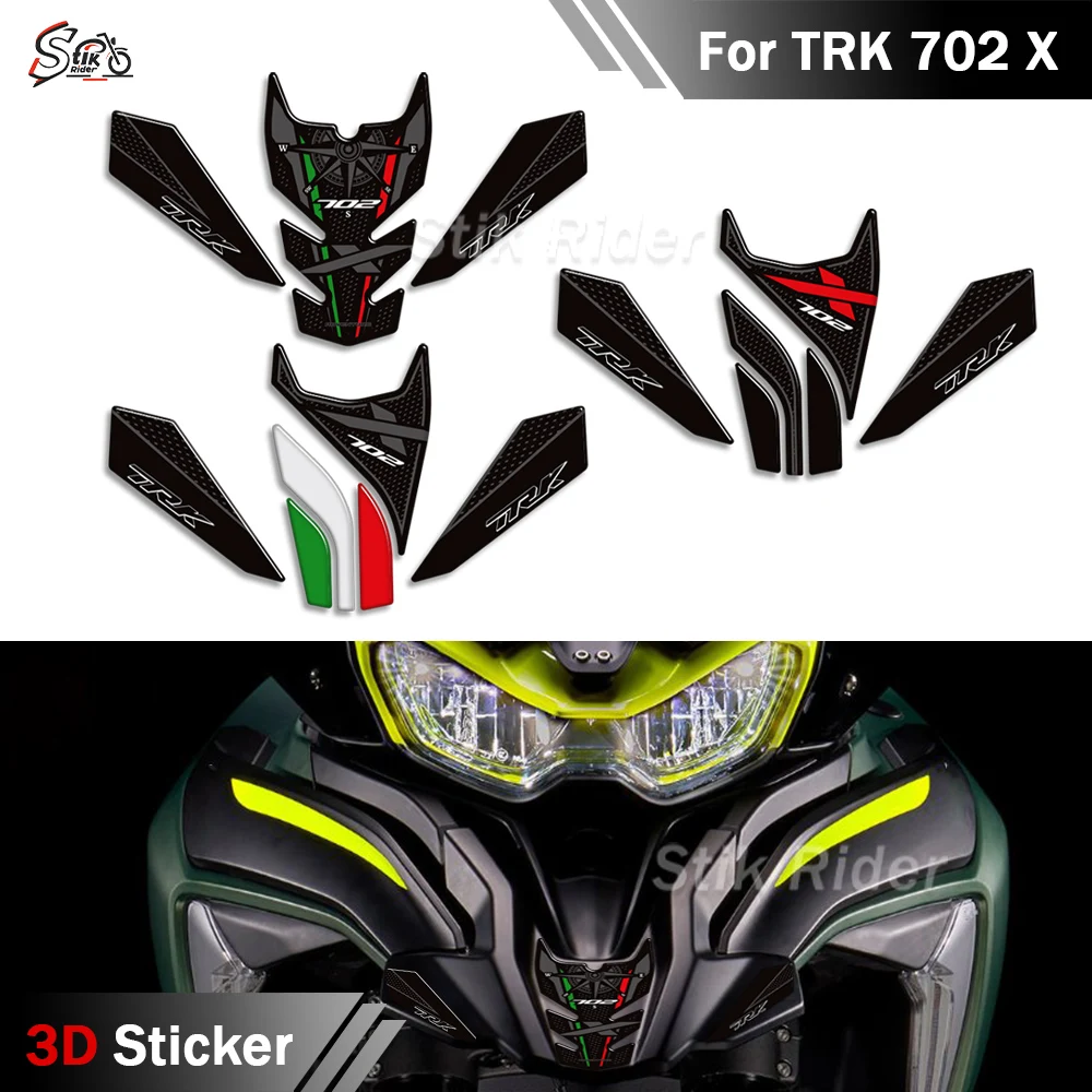 

For Benelli TRK702X TRK 702x 3D Epoxy Resin Sticker Waterproof Scratch-Resistant Motorcycle Protection Kit Tank Pad Stickers Kit