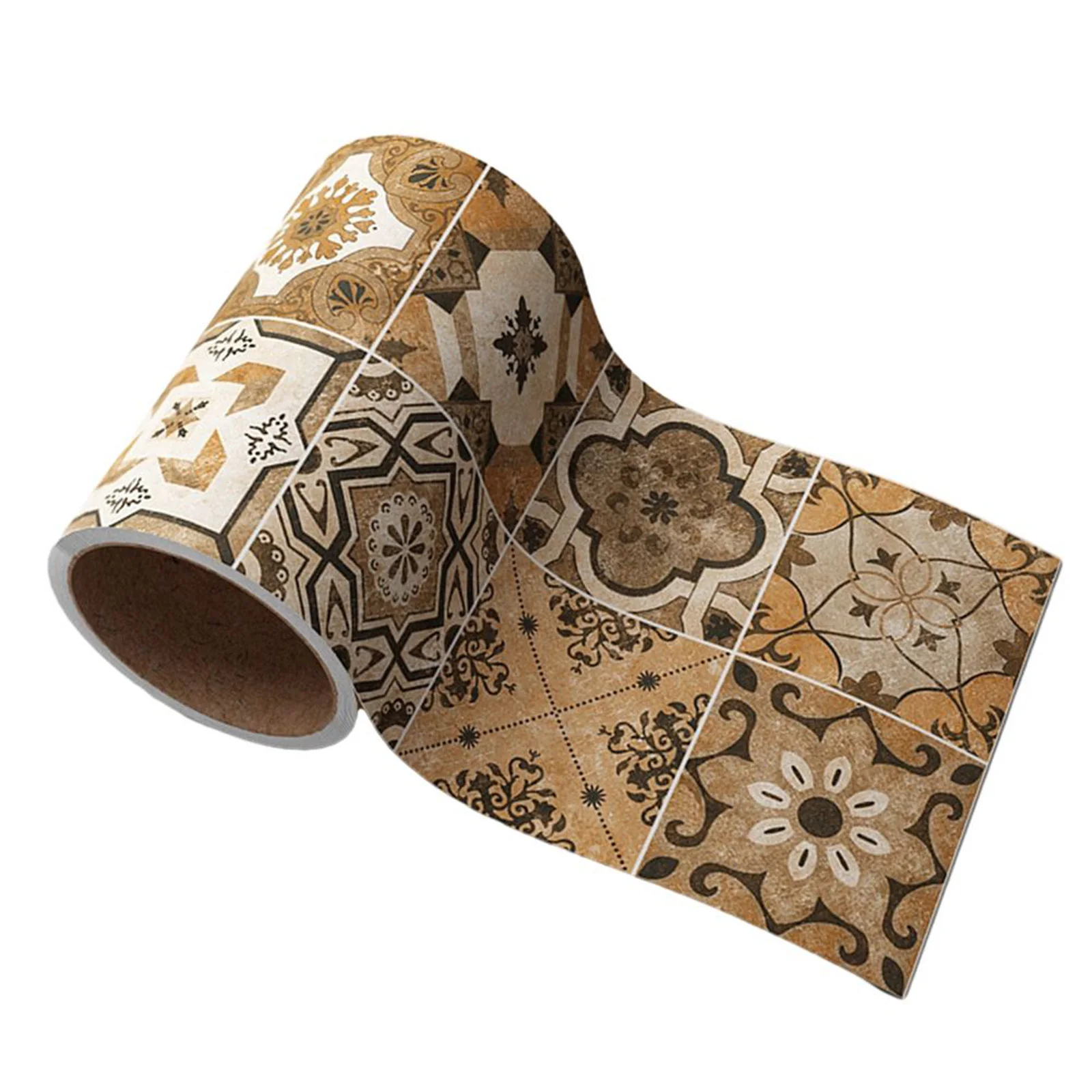 Self-Adhesive Waist Line Decorative Strip Waterproof Peel & Stick Wall Sticker Bathroom Floor Skirting Line Wall Papers