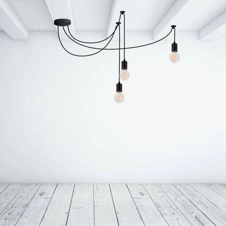 Ajustável Spider Pendant Lights, Pendurado Lâmpada, Iluminação Interior, Moderno, Retro, Edison, Vintage Loft, Antigo, DIY, E27