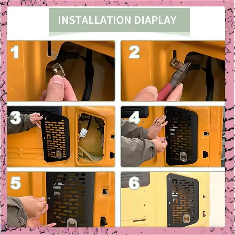 

A30M-Car Tailgate Exhaust Cover Plate Rear Door Air Outlet Vent Cover Panel For Ford Bronco 2021-2024 Accessories