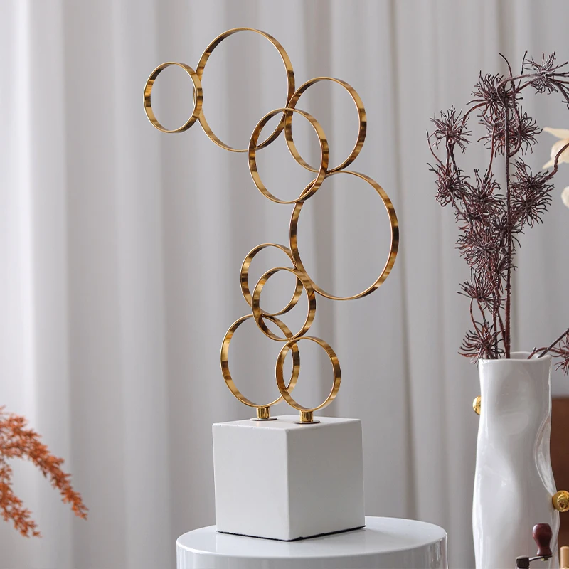 

Modern Metal Ring Laminated Ornaments Home Decoration Light Decoration Home Decor Metal Ornaments