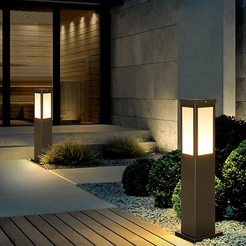 Lawn lamp outdoor waterproof villa garden Chinese garden lamp outdoor simple park landscape decoration pillar street lamp