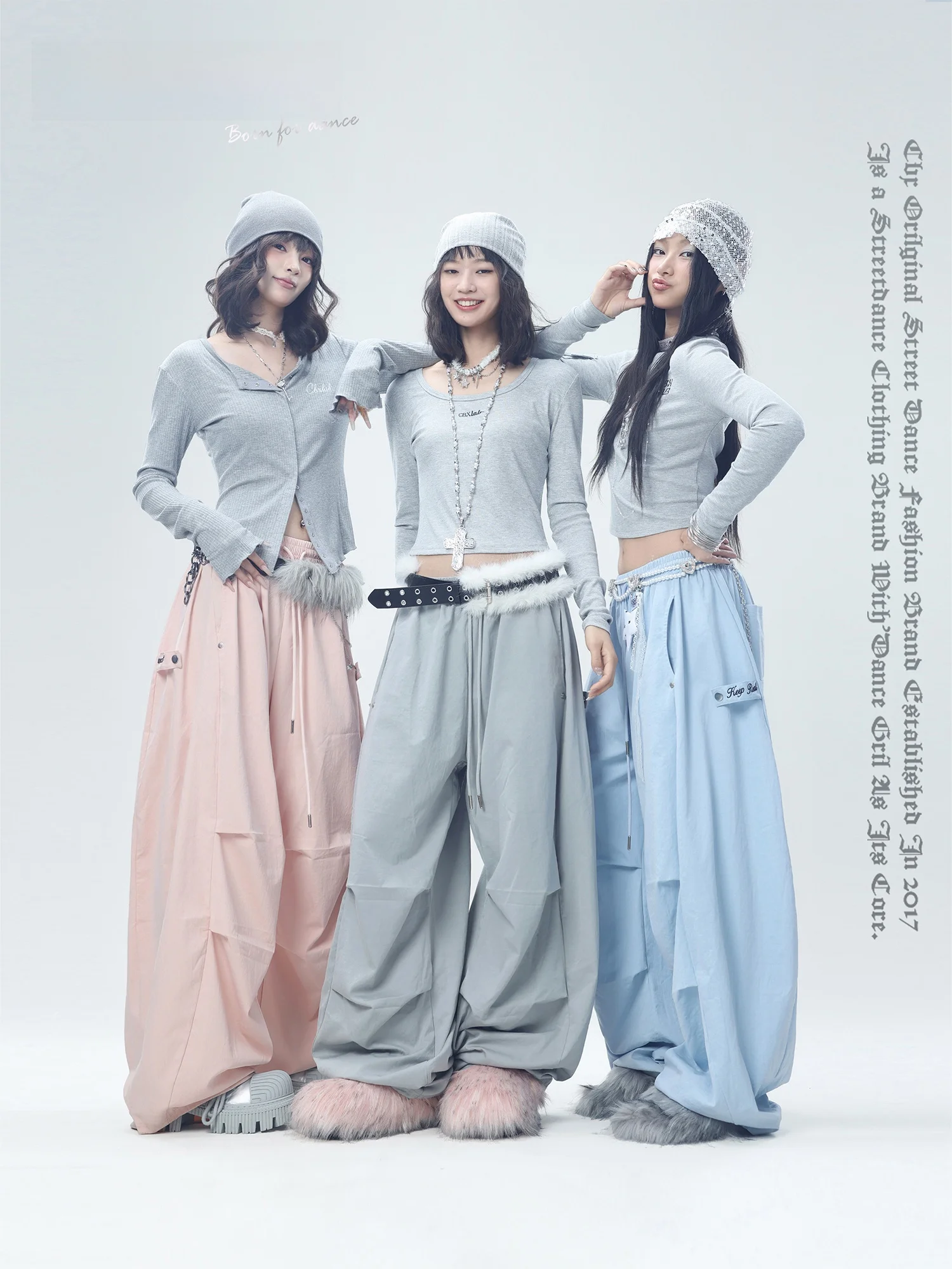 

CBXLAB Street Dance Jazz Casual Pants Breathable Side Buckle Hip Hop Personality Dance Sports Long Trousers Loose Fit Knitted