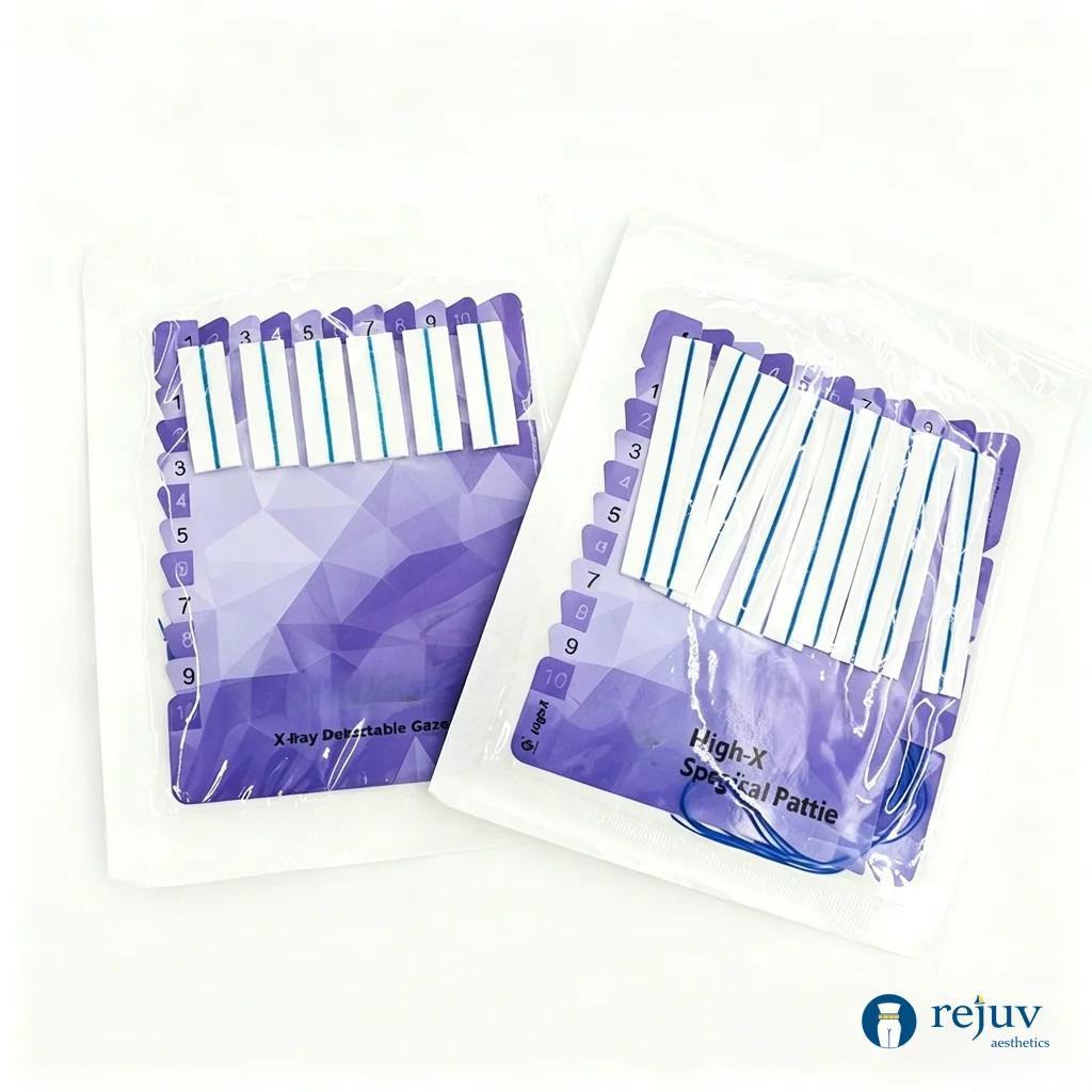 Sterilized Cotton Patties Neurosurgical Patties with Radiopaque X-ray Detectable Line High Absorbency Lint-free