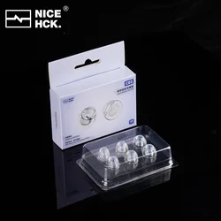 NiceHCK C03 Transparent Liquid Silicone Ear Tips Noise Isolating Soft Safe Eartips Earphone Accessories for NX8 Himalaya Davinci