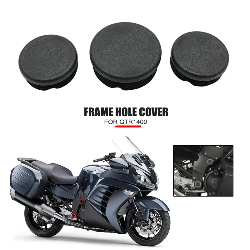 

3PCS Frame Hole Cover Caps Plug Decorative Frame Cap Set Fit For Kawasaki GTR1400 GTR 1400 2007-2023 2018 2019 2020 2021 2022