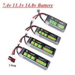 Akumulator Lipo 2S 3S 4S 1500mah 2200mAh 2800mah 4200mah 5200mah Do zabawek RC Samochód Łodzie Drone Części zamienne Akumulator 7.4V 11.1V 14.8V