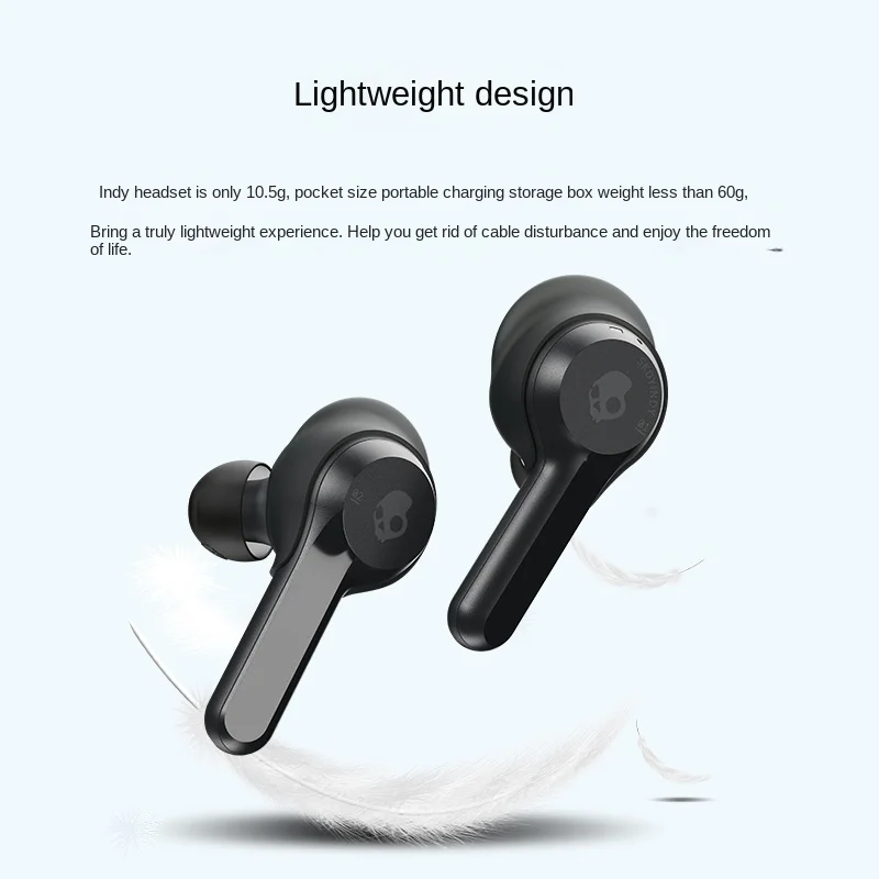 Skullcandy Indy Wireless Bluetooth 5.0 Headset Sports Music Game Portable Earphone Waterproof CVC Noise Reduction