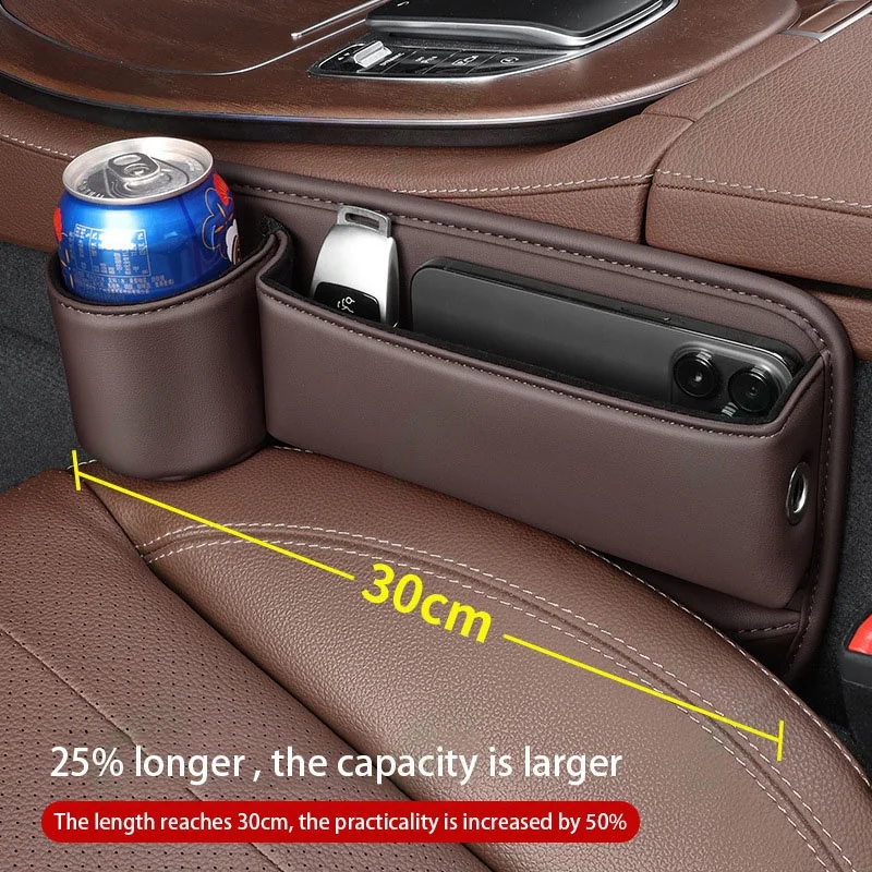 Car Leather Seat Gap Storage Box Decoration Storage Organizer Car Interior Accessories Toyota GR Gazoo Racing GR Sport