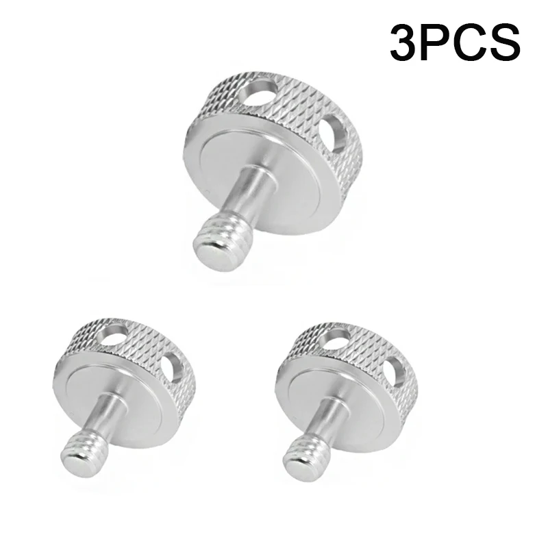 

3PCS Camera 1/4-20 inch Screw Ballhead Fixed Adjustment Screw Aluminum Alloy Tripod Quick Release Plate Photography Accessories