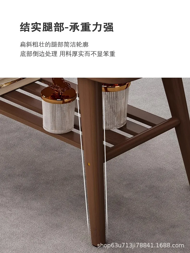 Coffee Table Living Room Center Minimalist Display 2-Tier Wood Coffee Table with Shelf Storage Mesa De Centro Elevable طاولة