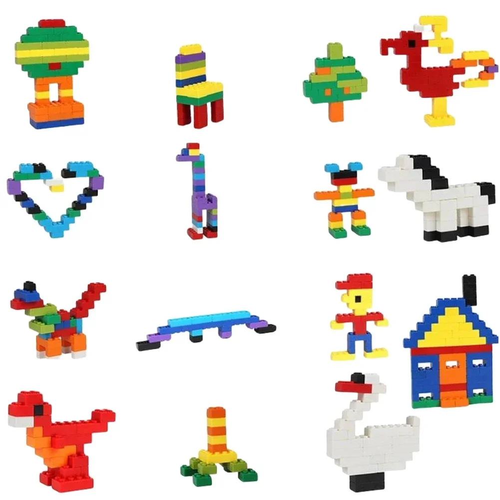 120Pcs Building Blocks Bulk Lot Pack ordinati per mattoni a colori Block Plate Toys piccole particelle Bulk compatibile Legoeds Kit fai da te