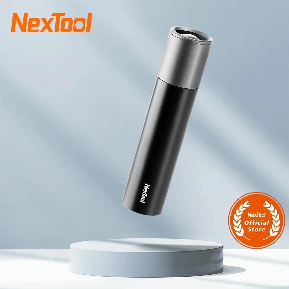 Фонарик NexTool Simplicity Zoom, 12 см, 125 г, высокое качество, бытовые фонарики, два режима переключения, легкий, портативный, 1200 мАч