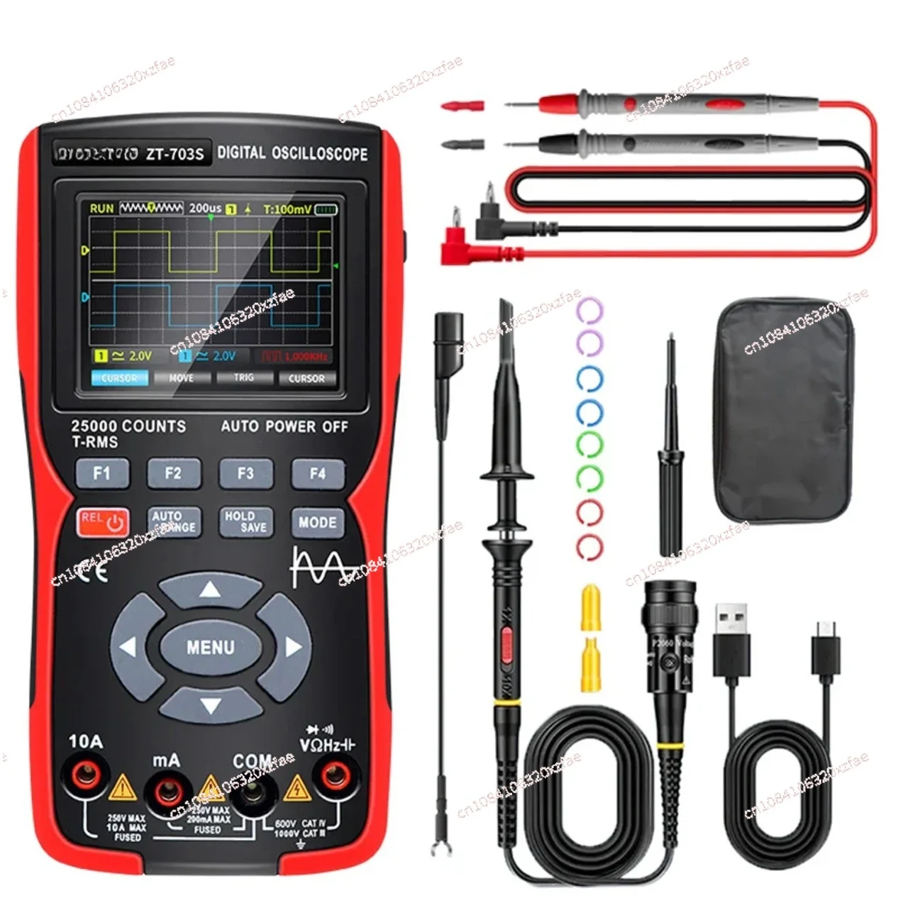 

PC Waveform Data Storage Dual Oscilloscope Signal Generator ZT703S 3 in 1 Digital Multimeter 50MHz Bandwidth 280MS Rate