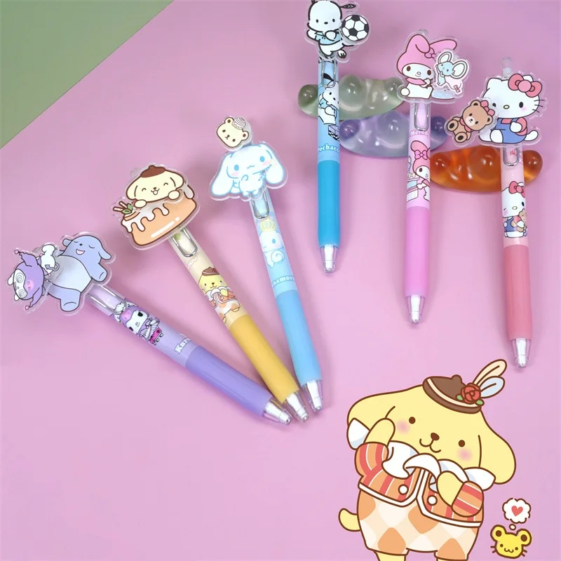 

12/36pcs Sanrio Kuromi Melody Kitty Rotatable Mechanical Pencil Cute 0.5MM Drawing Writing Automatic Pen School Office Supplies