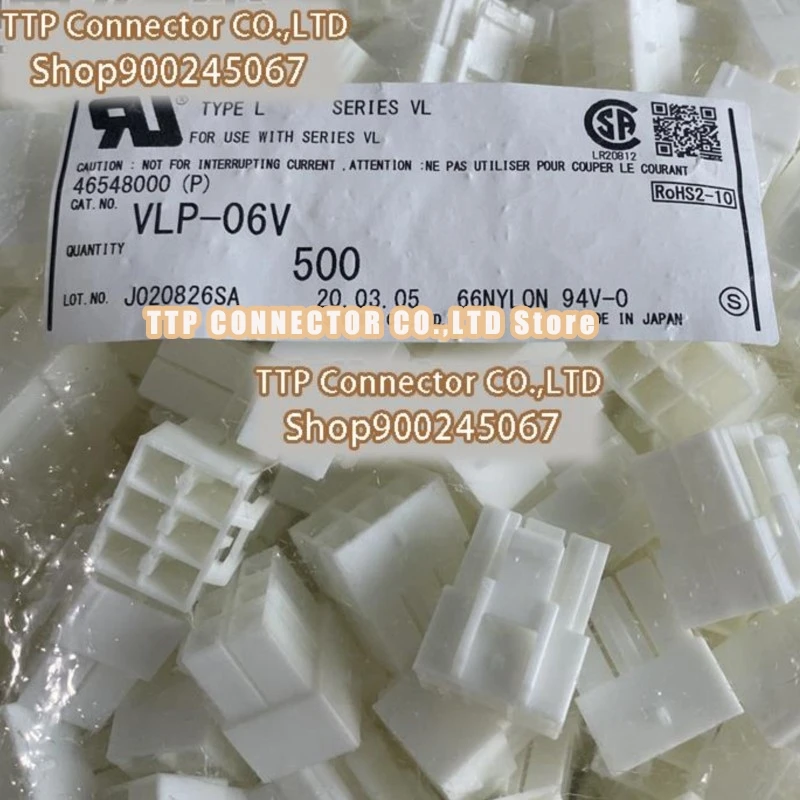 

500 шт./лот, разъем VLP-06V, пластиковый корпус, 6PIN, 6,2 мм, ширина ножки, 100% новый и оригинальный