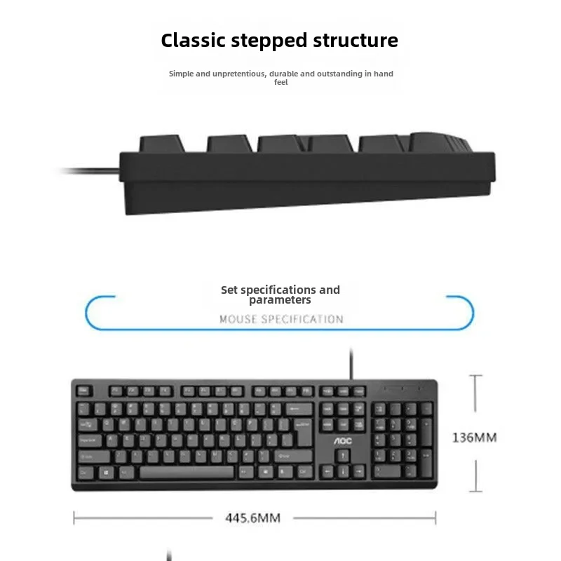 Aoc Kb161 Wired Usb Computer Keyboard For Laptops Desktop Gaming Esports Competition Keyboard Special Design For Gamers