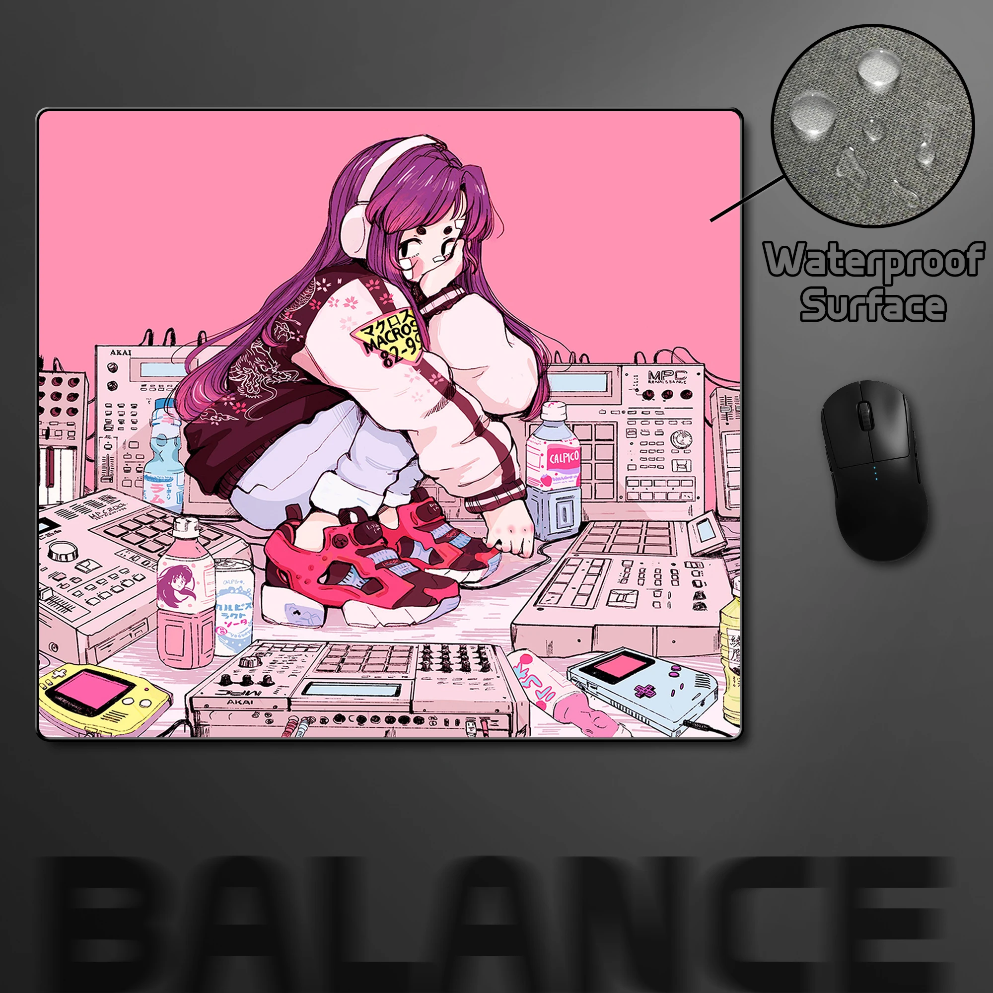 

45*40 см коврик для мыши с запирающимся краем в стиле ретро, технический стиль, аниме, коврик для мыши, игровой профессиональный водонепроницаемый коврик для клавиатуры, коврик для мыши, настольный коврик