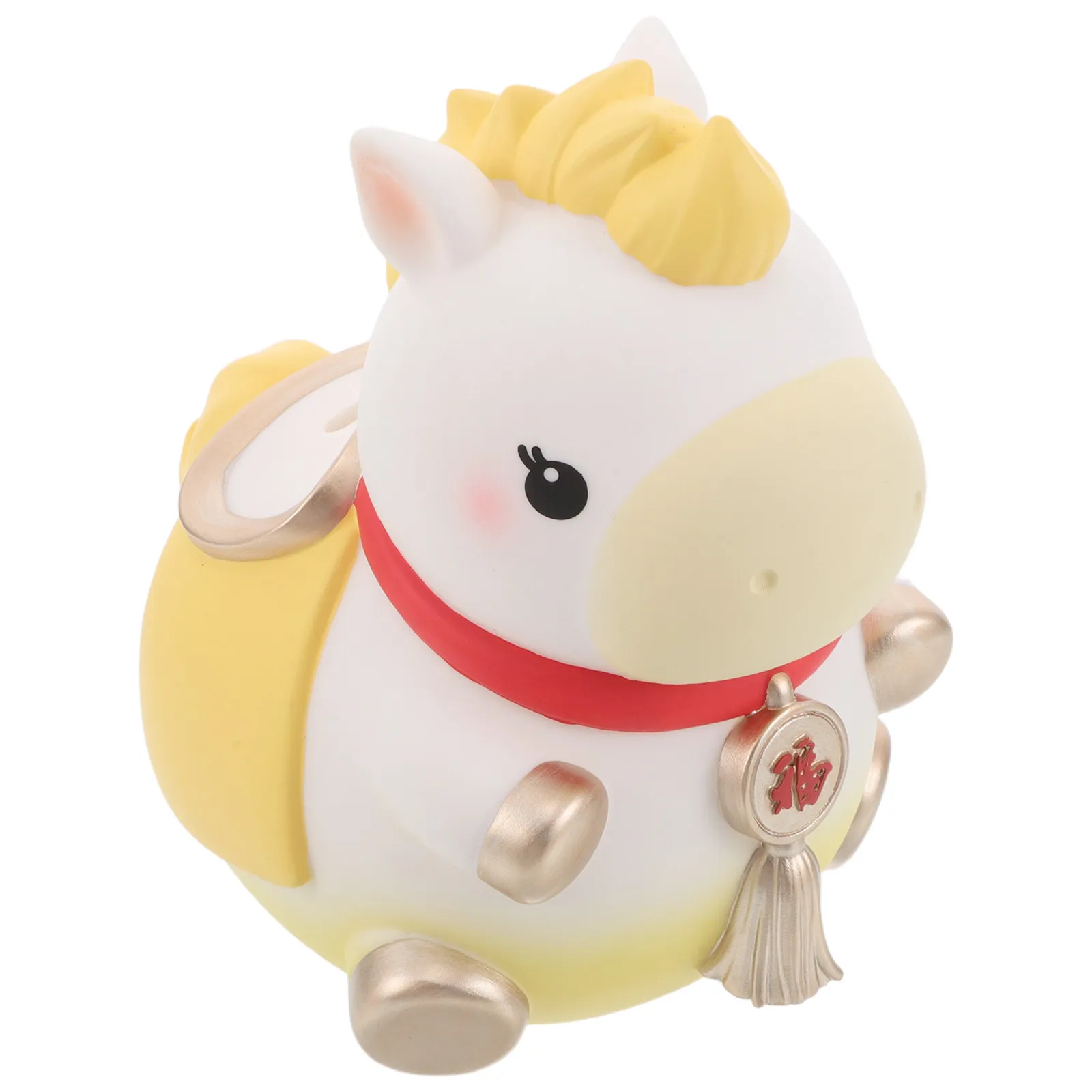 

Копилка в виде лошади, китайский зодиак, мягкая виниловая копилка-животное, желтая коробка для монет, копилка для детей на Новый год