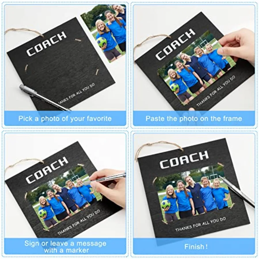 ชุดของขวัญขอบคุณโค้ชฟุตบอล 10 ชิ้น กรอบรูปไม้สำหรับใส่รูปภาพ ของขวัญแสดงความขอบคุณโค้ชฟุตบอล พร้อมพวงกุญแจขอบคุณ