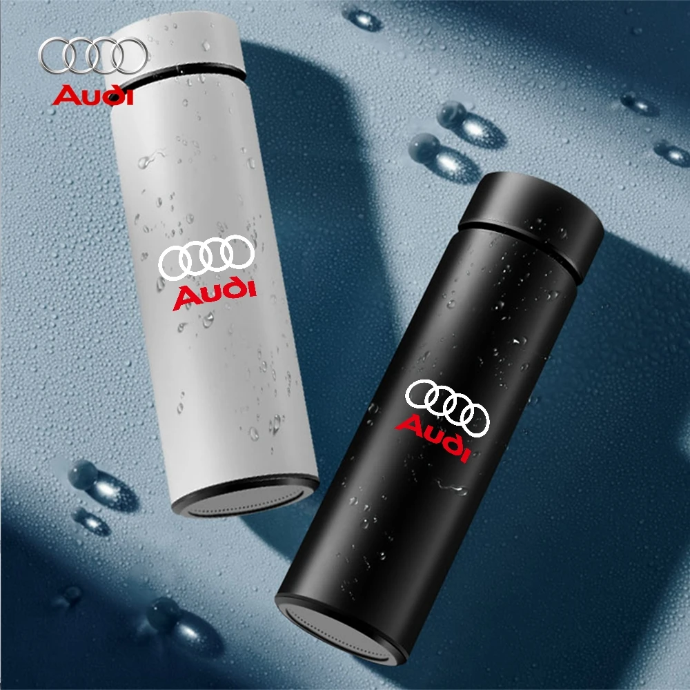 Termo inteligente con pantalla de temperatura, termo con aislamiento al vacío de acero inoxidable 304 para Audi S Line 8p B8 A1 A2 C7
