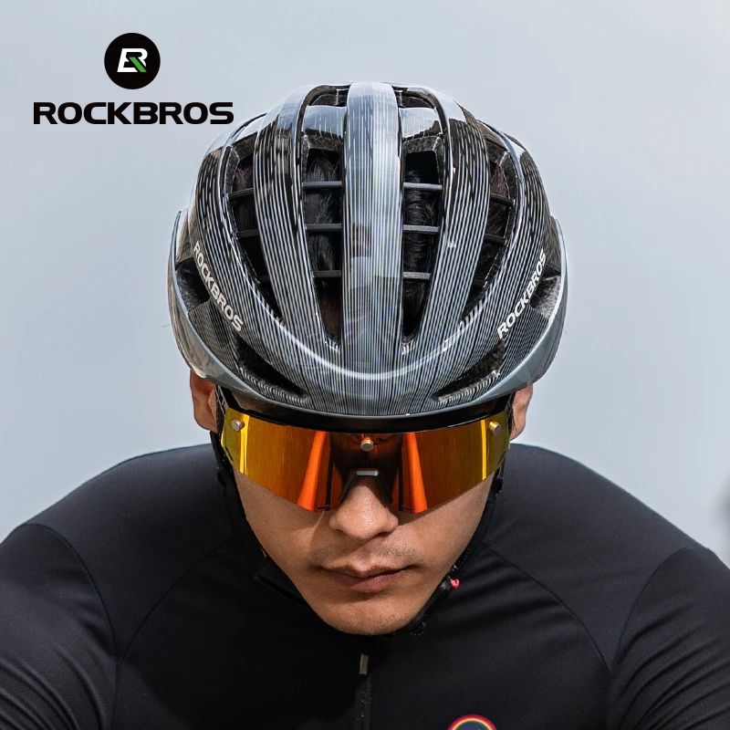 Rockbros Ultra-light Cycling Helmet MTB Road Adjustable 54-62CM Breathable Bicycle Helmet Safe Internal Frame Magnet Buckle