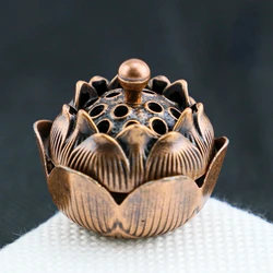 Lotus Incense Burner Buddhism Faucet Incense Stick Holder Mini Sandalwood Censer Craft Home Offering Tea Table Decor Ornament