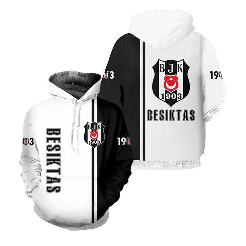 Turkey Besiktas Istanbul Football Hoodies 3D Print Y2k Graphic Sweatshirts Oversized Women's Clothes Harajuku NEW Promo Pullover