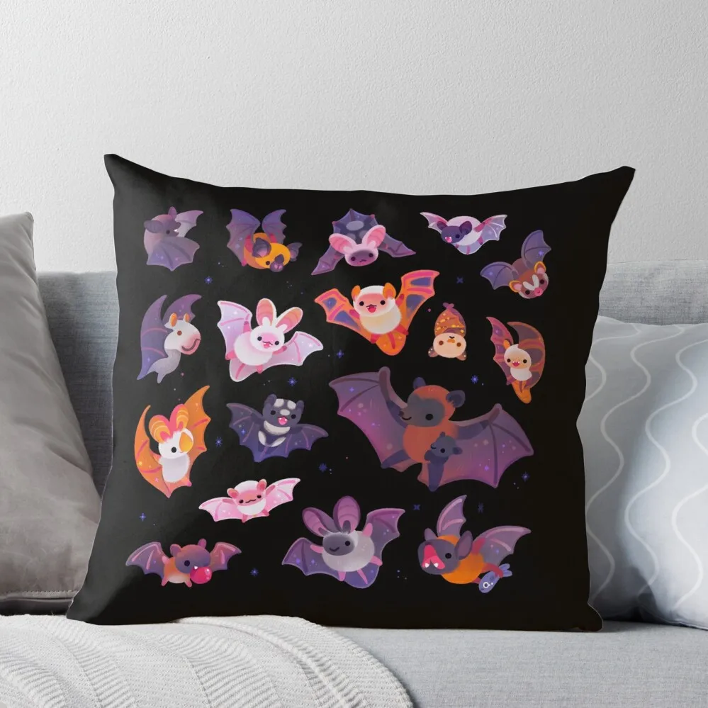 

Bat - dark Throw Pillow Embroidered Cushion Cover luxury home accessories