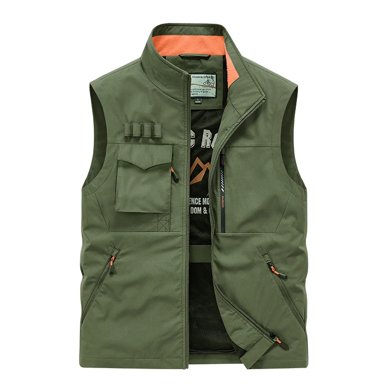 Sleeveless Jacket Fashion Fishing Vests For Men's Photography Casual Waistcoat 2024 Spring Autumn Outdoors Military Clothing