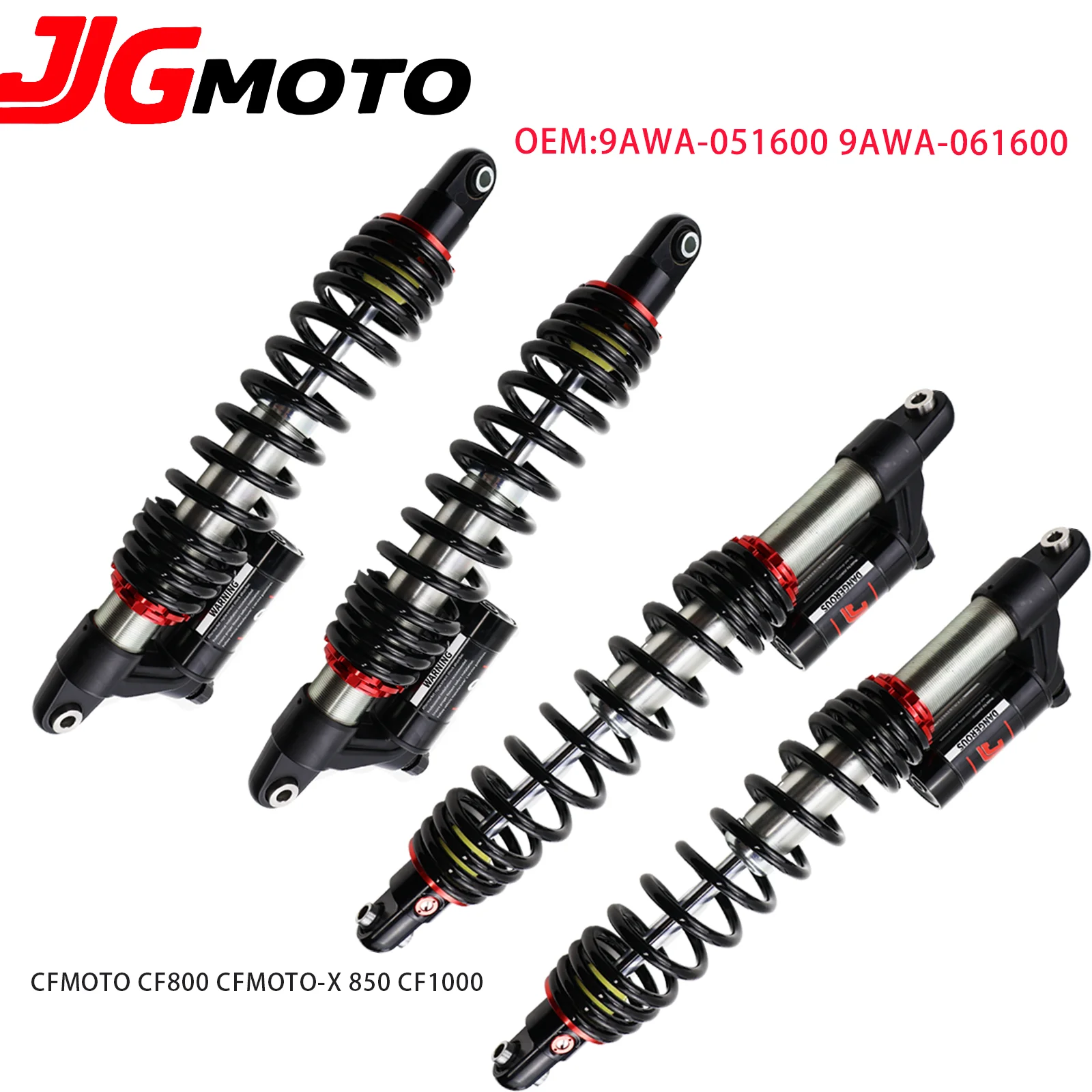 

4PCS Front Rear Shock Absorber for CFMOTO CF800AU CF1000AU ATR Replace OEM 9AWA-051600 9AWA-061600 Enhanced Version!