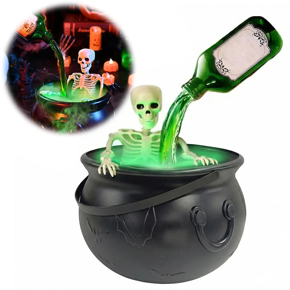 

Halloween Decorations Indoor Decorations Indoor Witch Cauldron Black Plastic Bowl Party Decor for Home Garden Kitchen Yard
