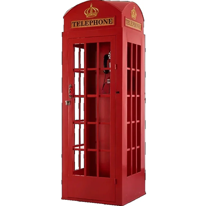 Iron Telephone Booth Post Box Decoration Hall Exhibition Hall Scene Display Decoration Shopping Mall Layout Landscape Props