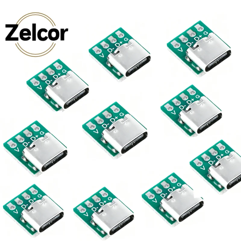 USB 3.1 Type C Connector 16 Pin Test PCB Board Adapter 16P Connector Socket For Data Line Wire Cable Transfer