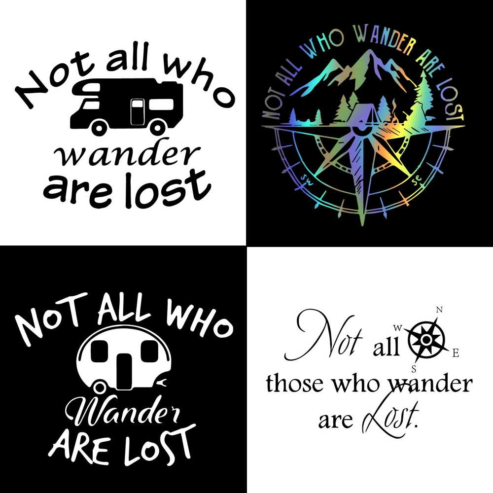 

Not All Who Wander Are Lost Car Sticker For Auto Decal Window Waterproof Removable Decor Car-styling Cars Decoration Stickers