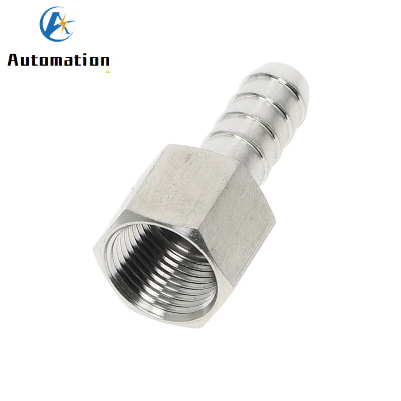 Encaixe de tubulação de aço inoxidável SS304, Mangueira Barb Cauda Conector, Conector Fêmea BSP, Joint Coupler Adapter, 6mm, 8mm, 10mm, 12mm, 14mm,