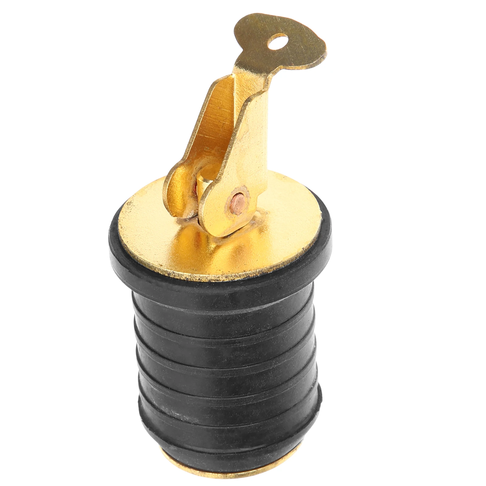 

Bell Shaped Drain Plug Wire Block Travel Stopper Bilge Brass and Rubber Boat Accessory
