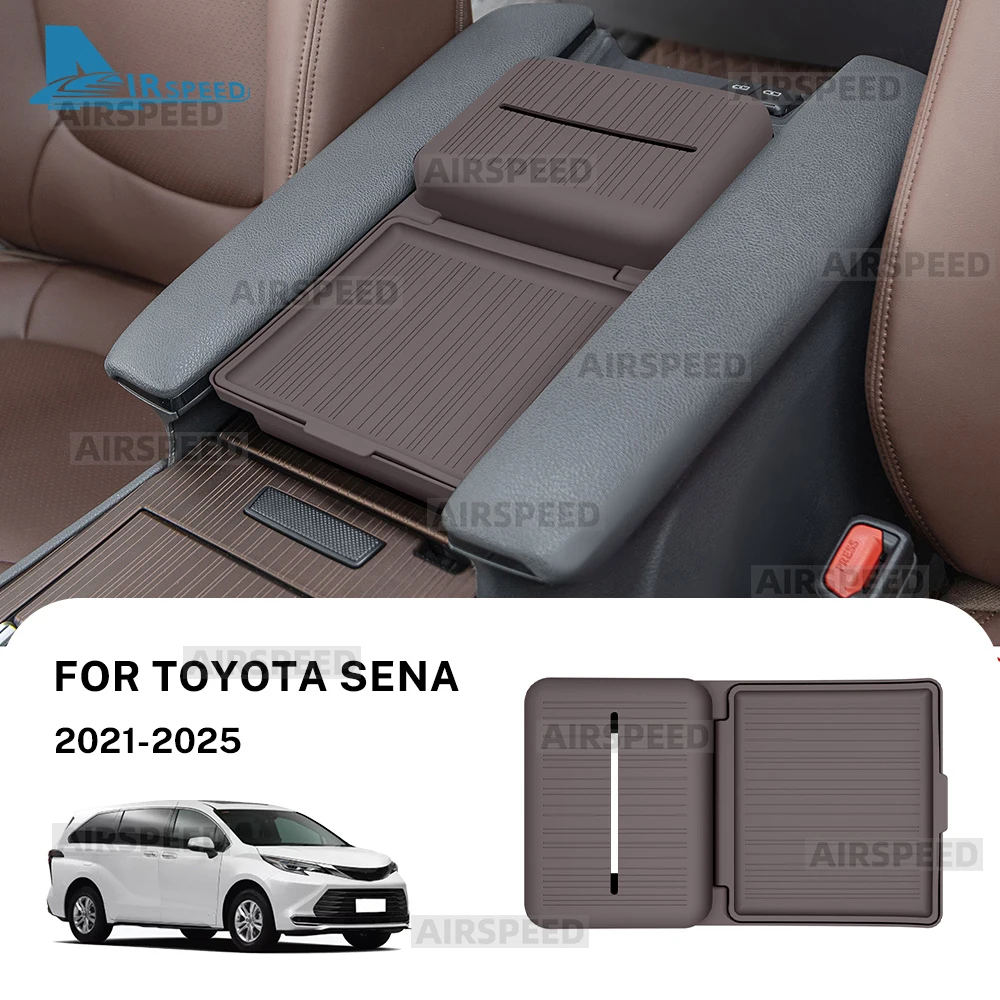 

For Toyota Sienna 2021 2022 2023 2024 2025 Car Armrest Lid Box Cover Silicone Tissue Box Interior Accessories