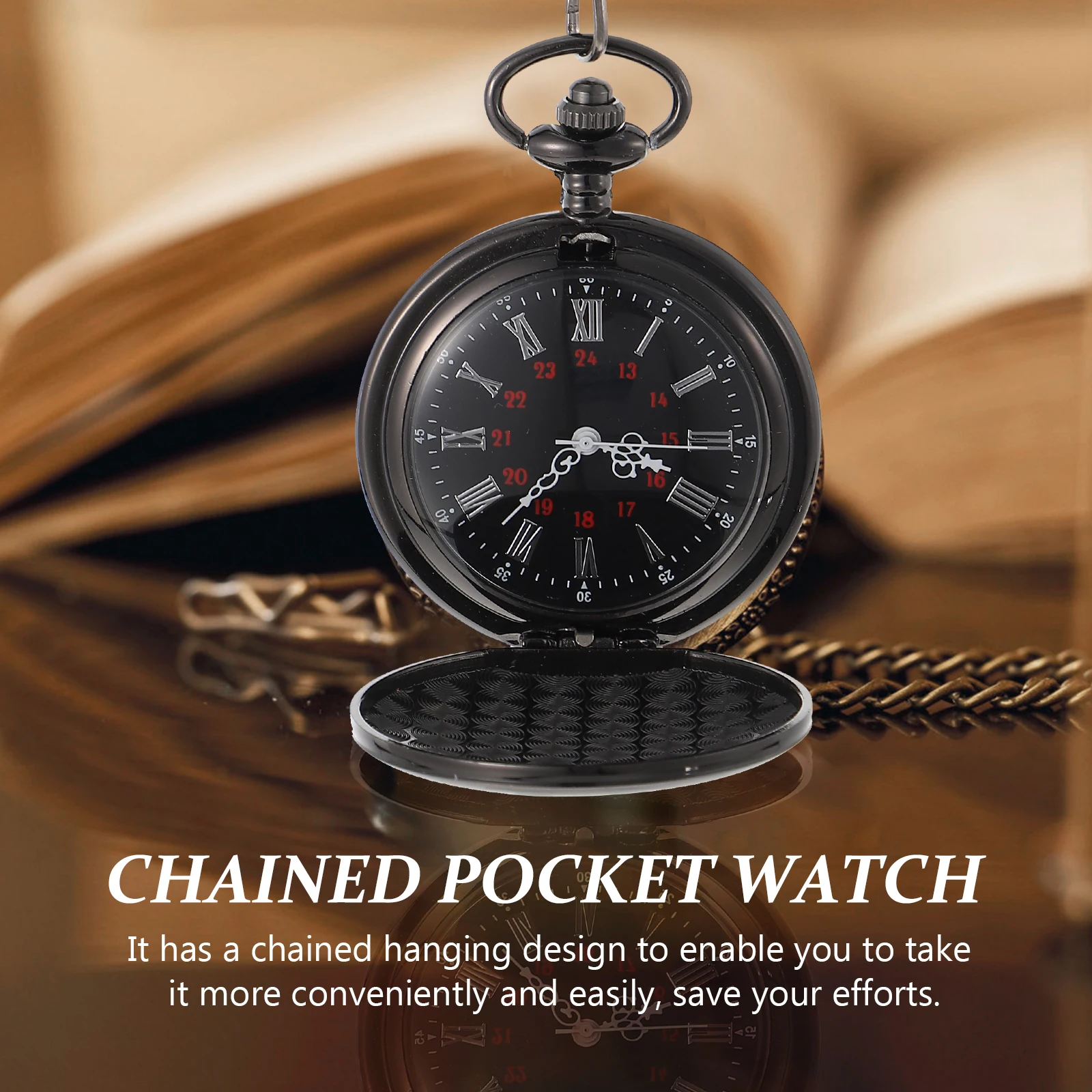 

Vintage Style Pocket Retro Hanging Watch Decorative Portable Men'S Stainless Steel Watch Pocket Watches For Men With