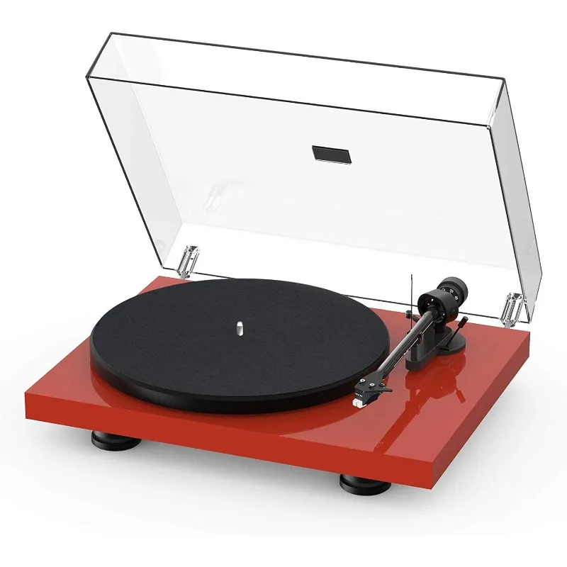 Debut Carbon EVO, Electronic Speed Selection and pre-Mounted Sumiko Rainier Phono Cartridge (High Gloss Red)