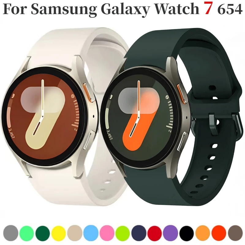 Cinturino in Silicone senza Gap per Samsung Galaxy Watch 7/6/5/4 40mm 44mm 5 Pro bracciale originale Galaxy Watch 6 4 Classic 47mm 43mm Band